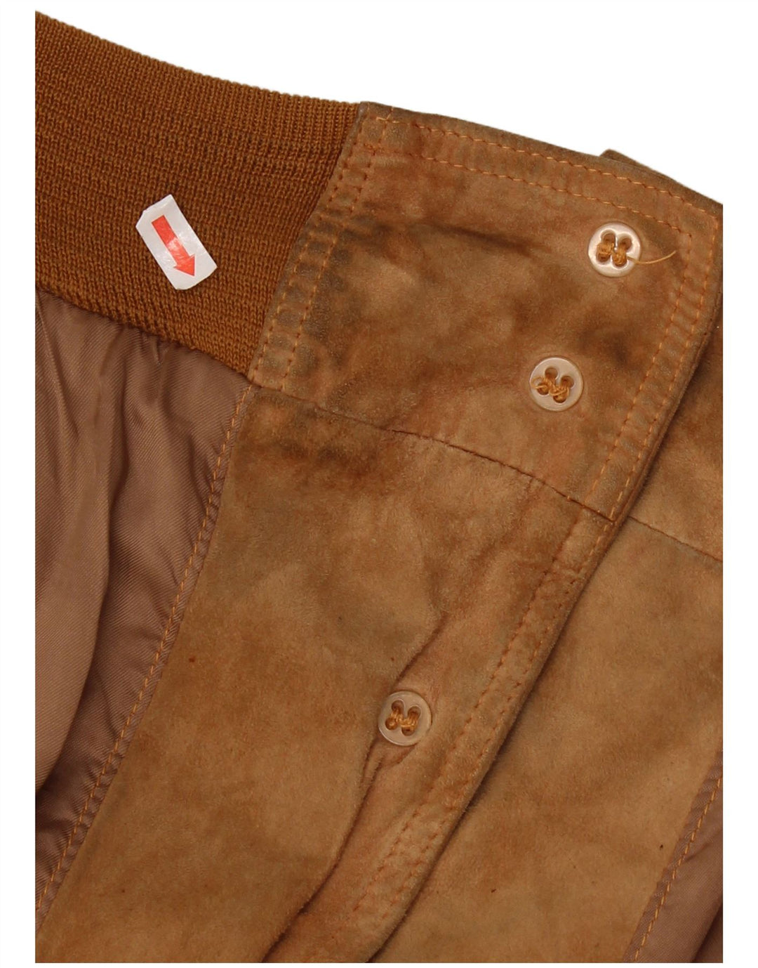 Vintage Mens Suede Bomber Jacket UK 42 XL Brown