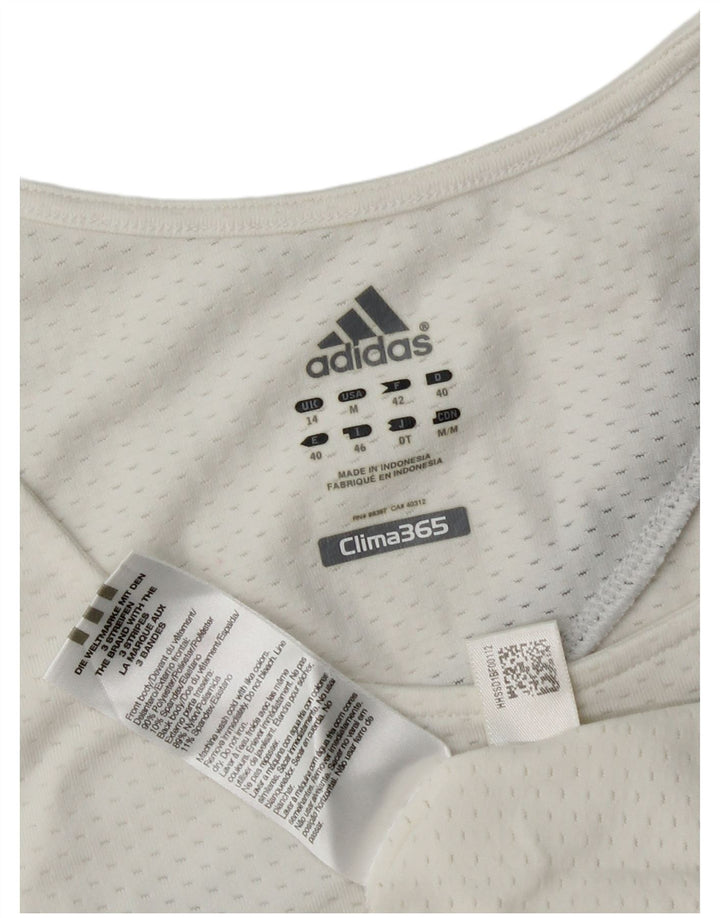 Adidas Womens Climacool Vest Top UK 14 Medium White Polyester