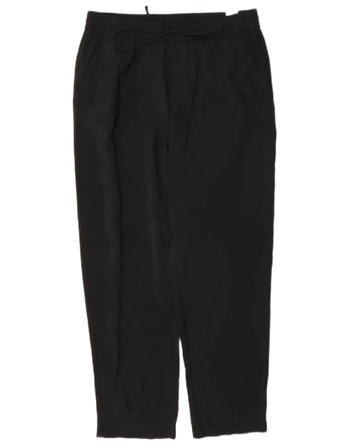 Zara Womens Slim Cropped Trousers Medium W28 L25 Black Modal