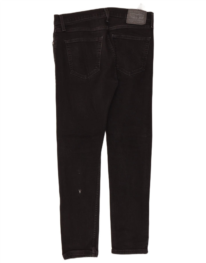 LEVI'S Mens 512 Slim Tapered Jeans W34 L32 Black Cotton