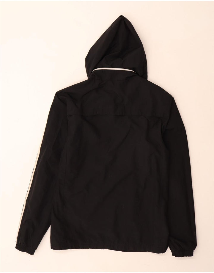 Adidas Mens Hooded Tracksuit Top Jacket  Small Black Polyester