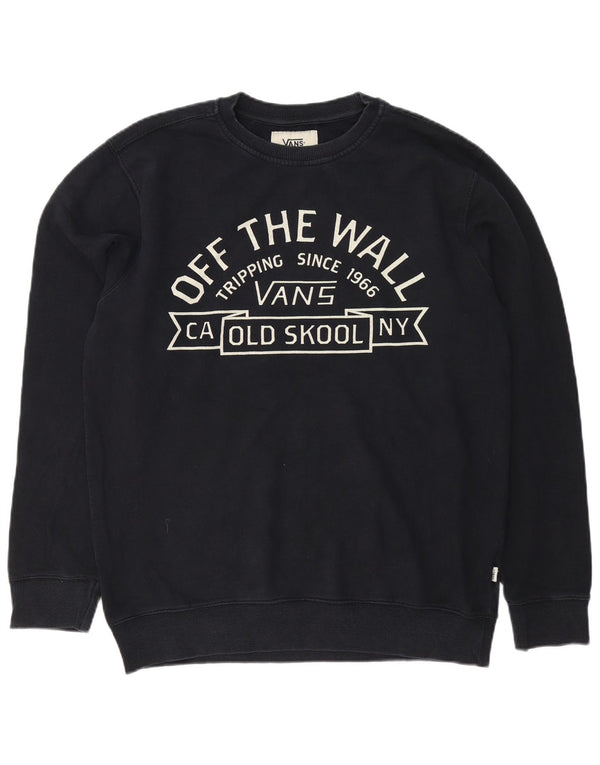 Vans Mens Graphic Sweatshirt Jumper Large Black Cotton