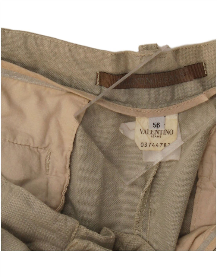 VALENTINO JEANS Mens Straight Casual Trousers IT 56 3XL W38 L34 Beige