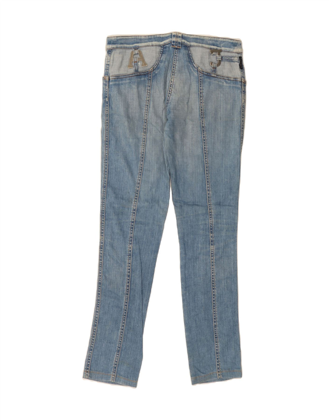 ARMANI Womens Slim Jeans W25 L32 Blue Cotton Vintage Armani and Second-Hand Armani from Messina Hembry 