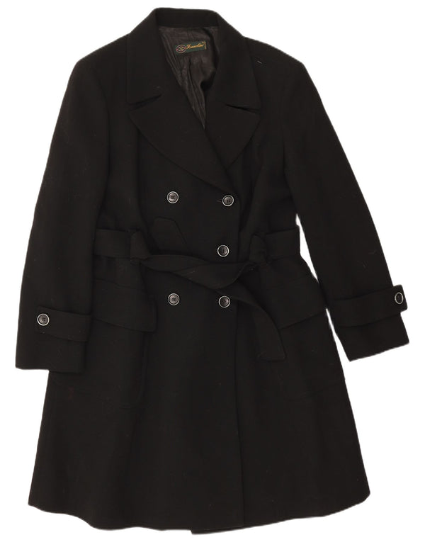 Zanolini Womens Overcoat IT 46 Large Black Wool