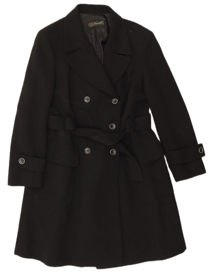 Zanolini Womens Overcoat IT 46 Large Black Wool