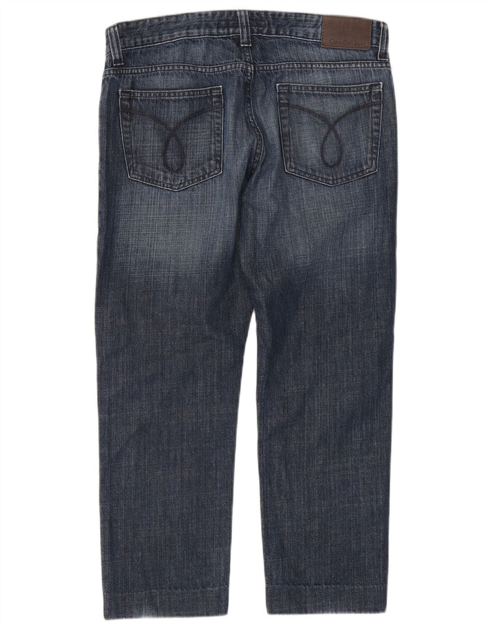 CALVIN KLEIN Womens Crop Skinny Jeans W33 L26 Blue