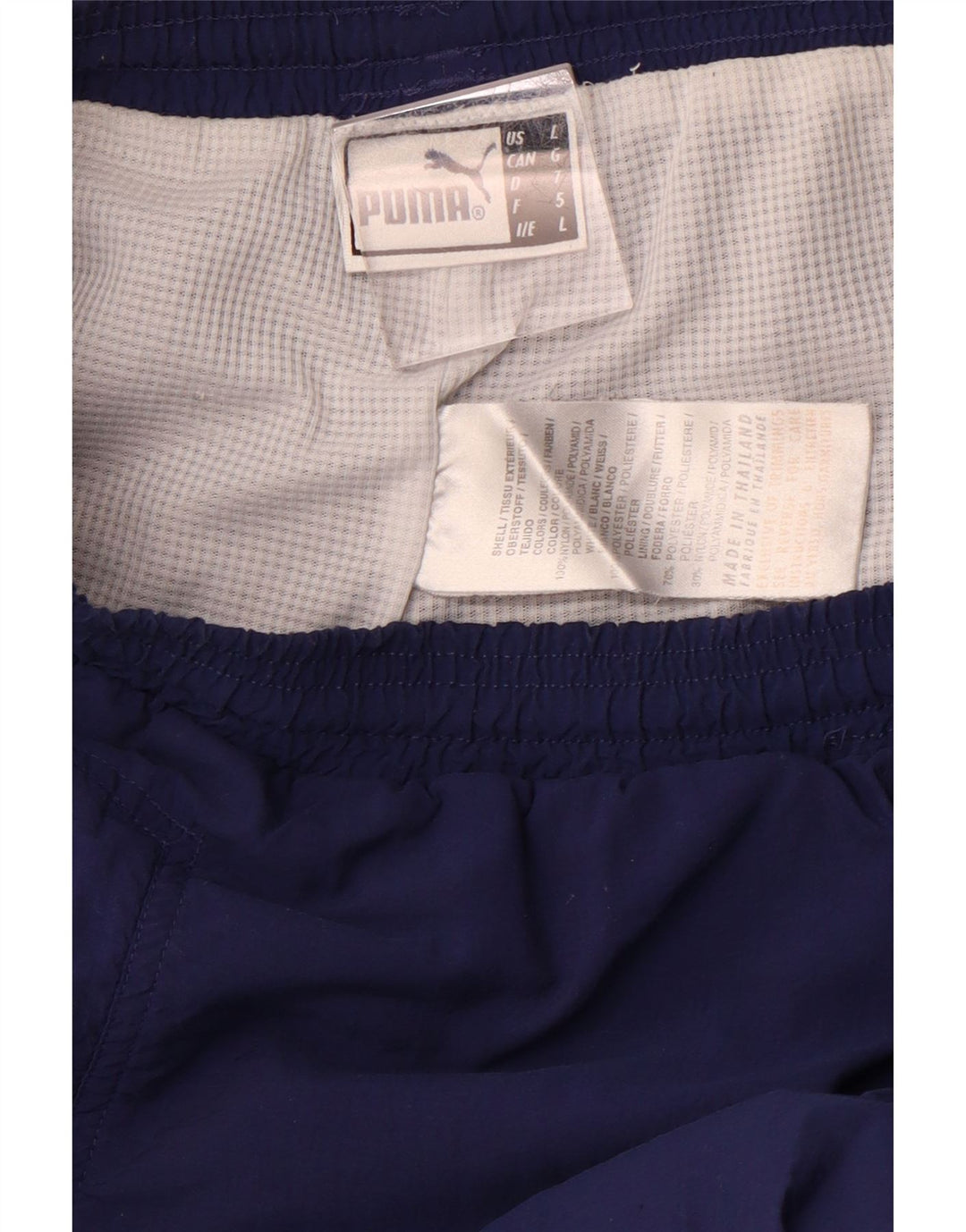 PUMA Womens Tracksuit Trousers Joggers Large Navy Blue Nylon Sports