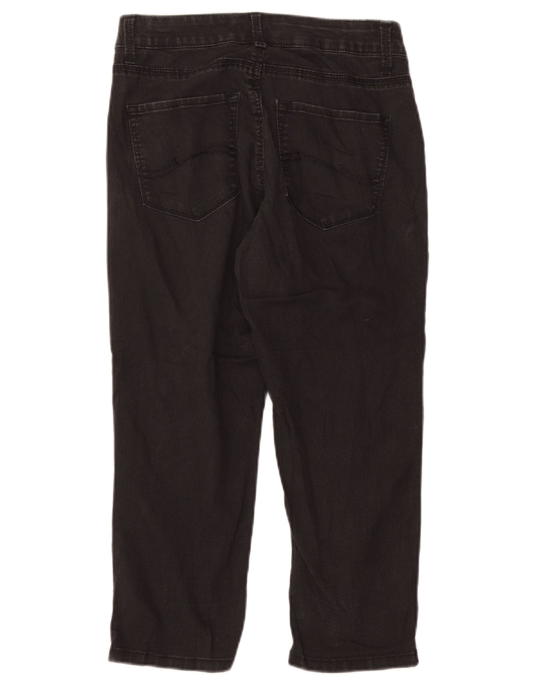 Lee Womens Easy Fit Capri Jeans US 8 Medium W28 L21 Black Cotton