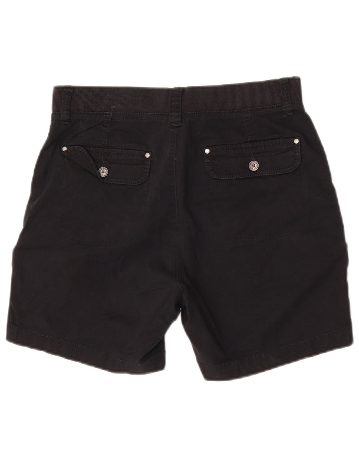 Lee Womens Mid Rise Relaxed Fit Cargo Shorts US 6 Medium W30  Black Cotton