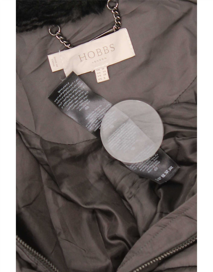 Hobbs Womens Padded Coat UK 10 Small Grey Polyester