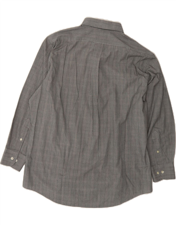 CHAPS Mens Shirt Size 16 1/2 Large Grey Check Cotton Vintage Chaps and Second-Hand Chaps from Messina Hembry 