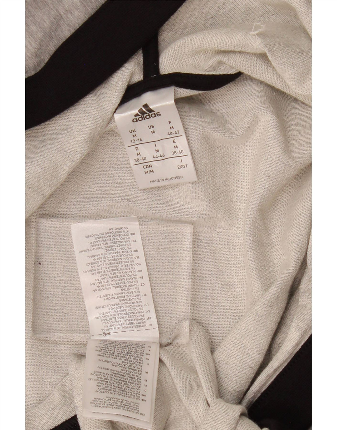 ADIDAS Womens Hooded Cardigan Sweater UK 12/14 Medium Grey Colourblock