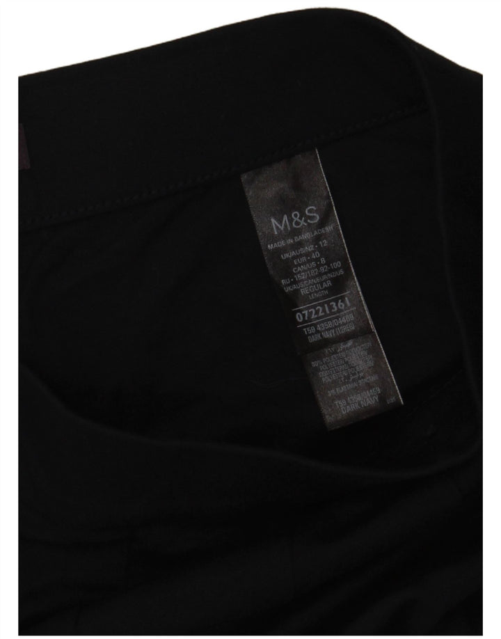 Marks & Spencer Womens Tracksuit Trousers UK 12 Medium Navy Blue Viscose