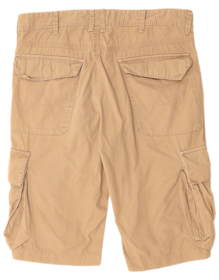 Wrangler Mens Cargo Shorts W34 Large Brown Cotton
