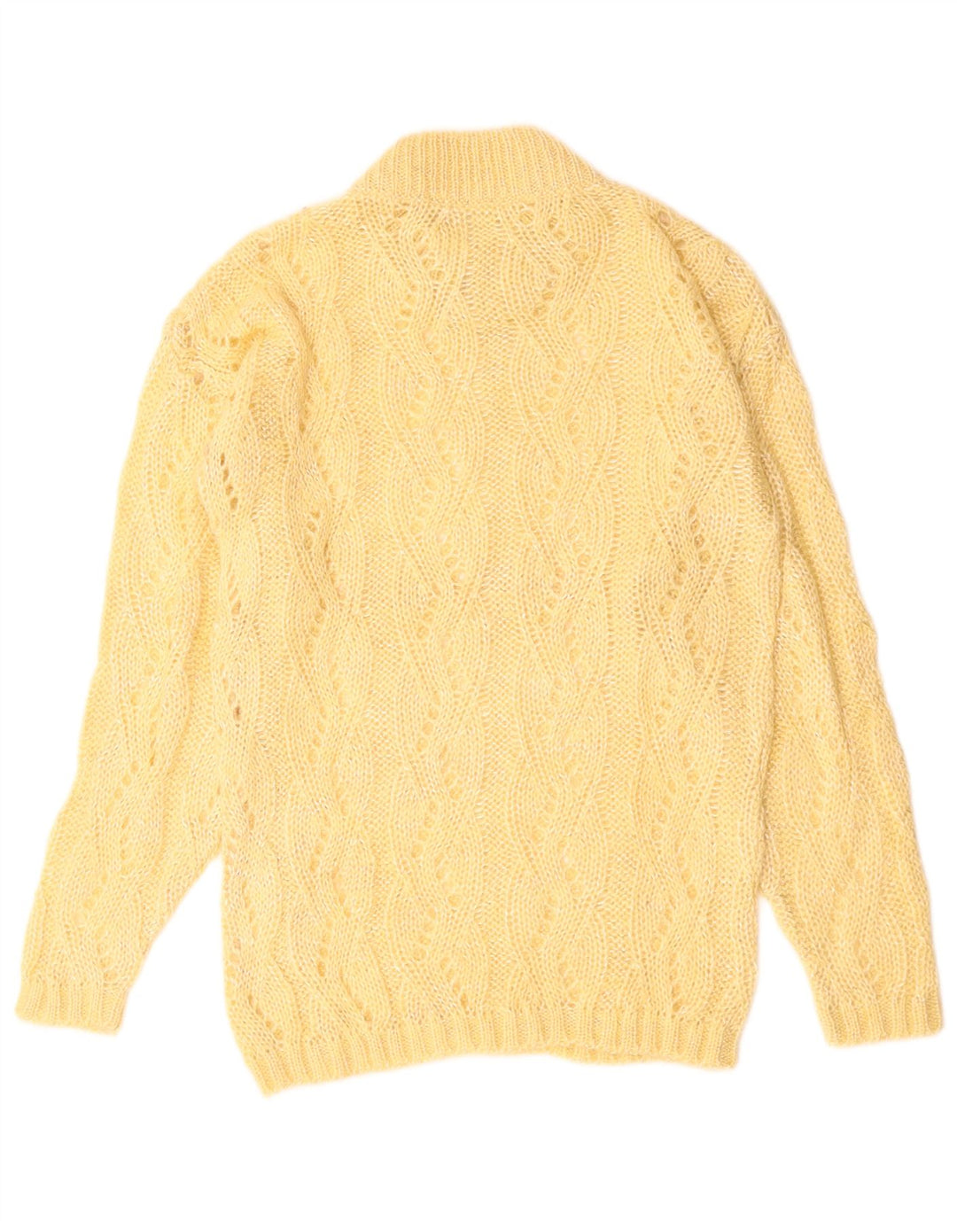 VINTAGE Womens Turtle Neck Jumper Sweater UK 10 Small Beige