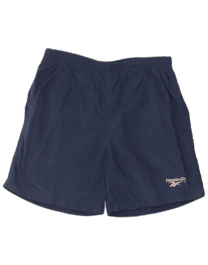 Reebok Mens Sport Shorts Large Navy Blue Nylon