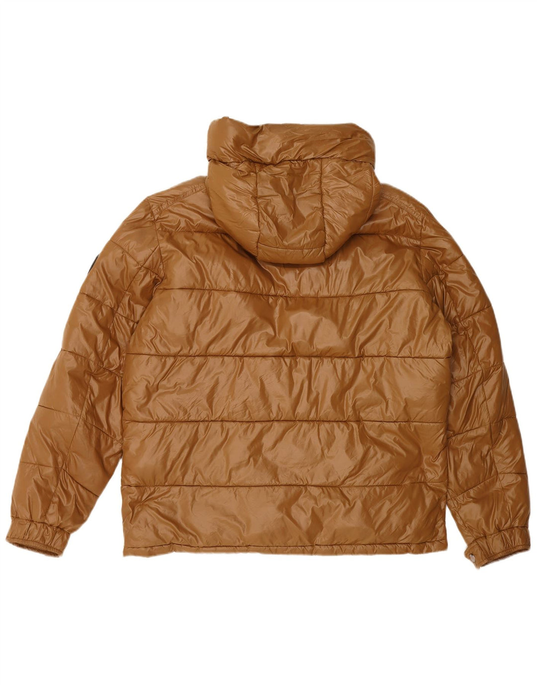 Michael Kors Mens Hooded Padded Jacket UK 40 Large Brown Polyester