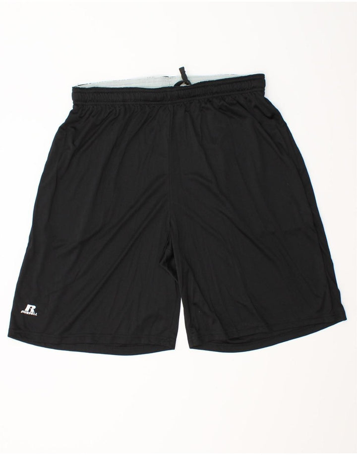 RUSSELL ATHLETIC Mens Dri-Power Sport Shorts XL  Black Polyester