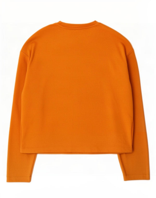 Zara Womens Top Long Sleeve UK 14 Medium Orange