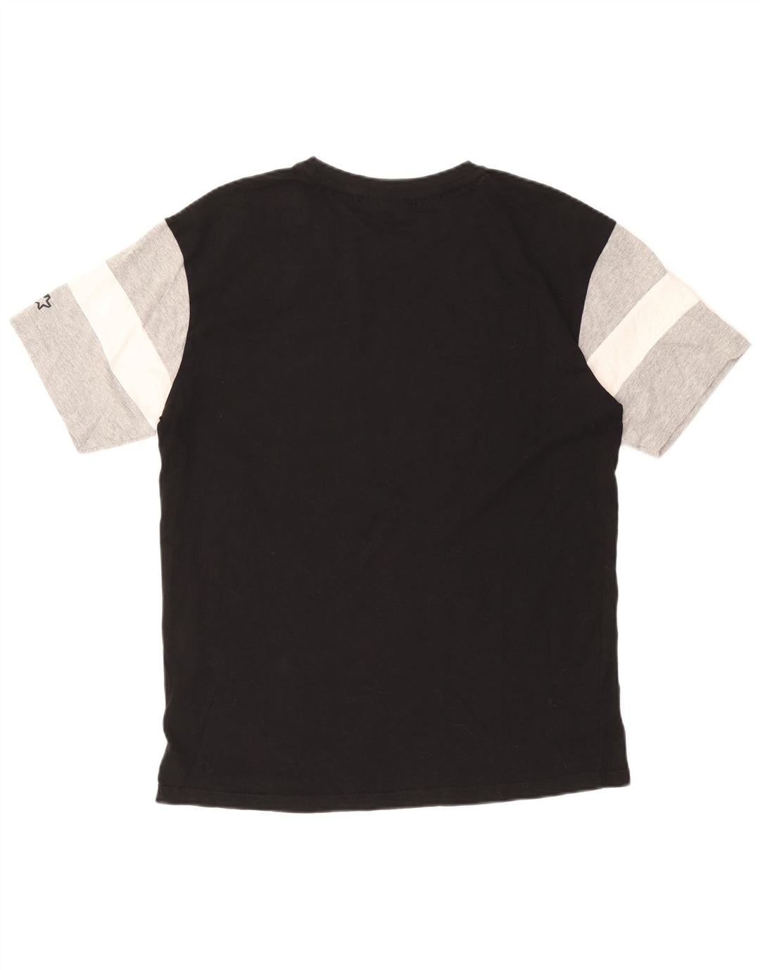 STARTER Mens Graphic T-Shirt Top Small Black Colourblock Cotton