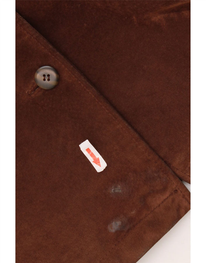 Vintage Womens Suede Jacket EU 38 Medium Brown Leather