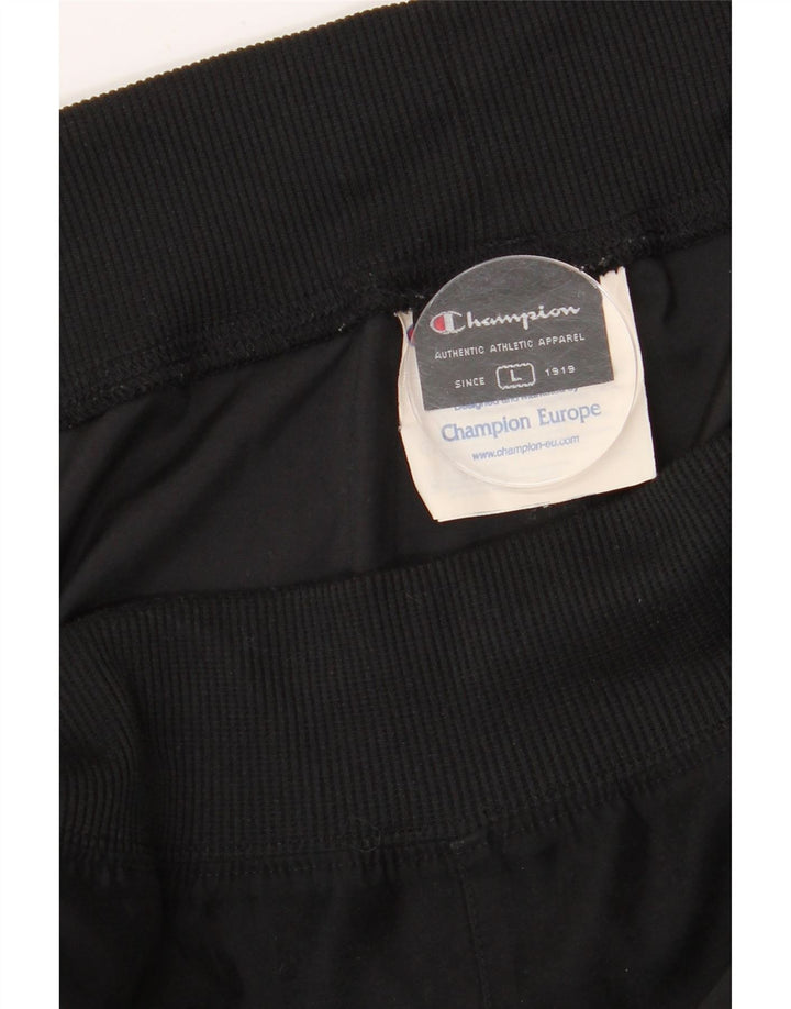 Champion Womens Tracksuit Trousers UK 14 Large Black Polyester