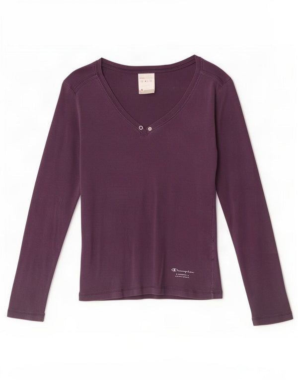 Champion Womens Heritage Classics Top Long Sleeve UK 8 Small Purple