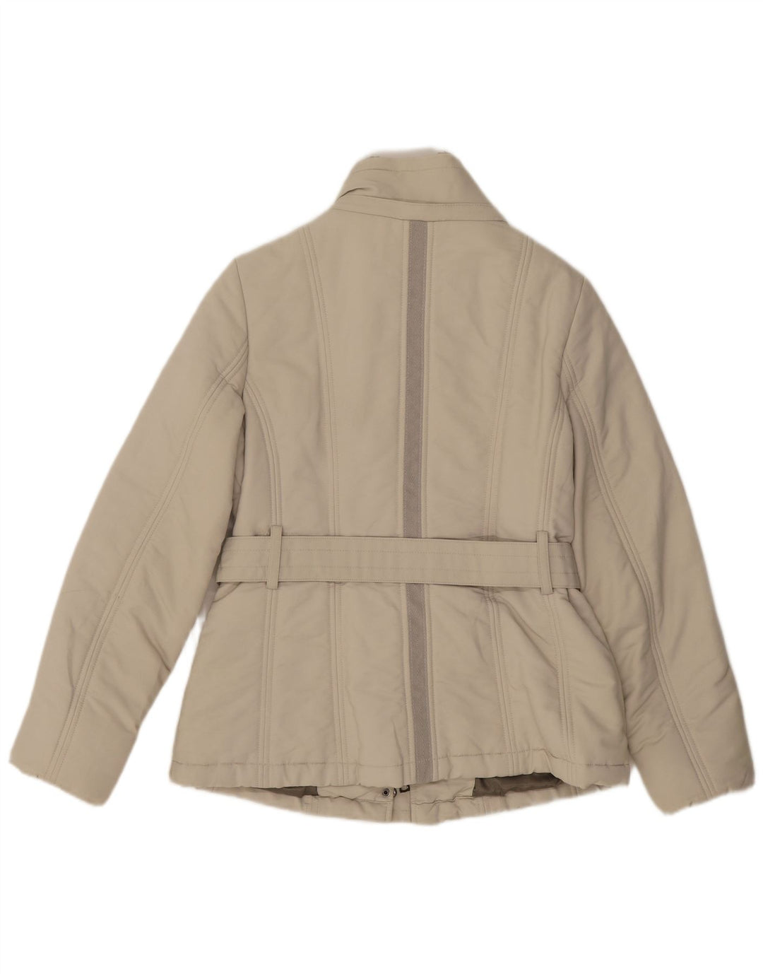 Zara Womens Padded Jacket UK 12 Medium Beige Cotton