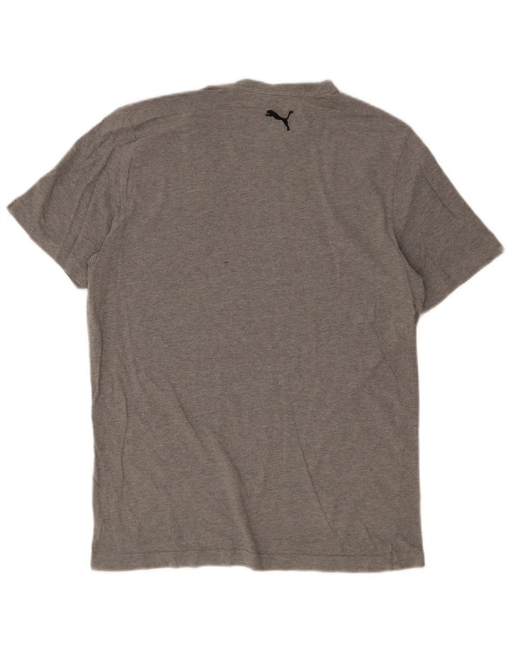 Puma Mens Graphic T-Shirt Top Medium Grey Flecked