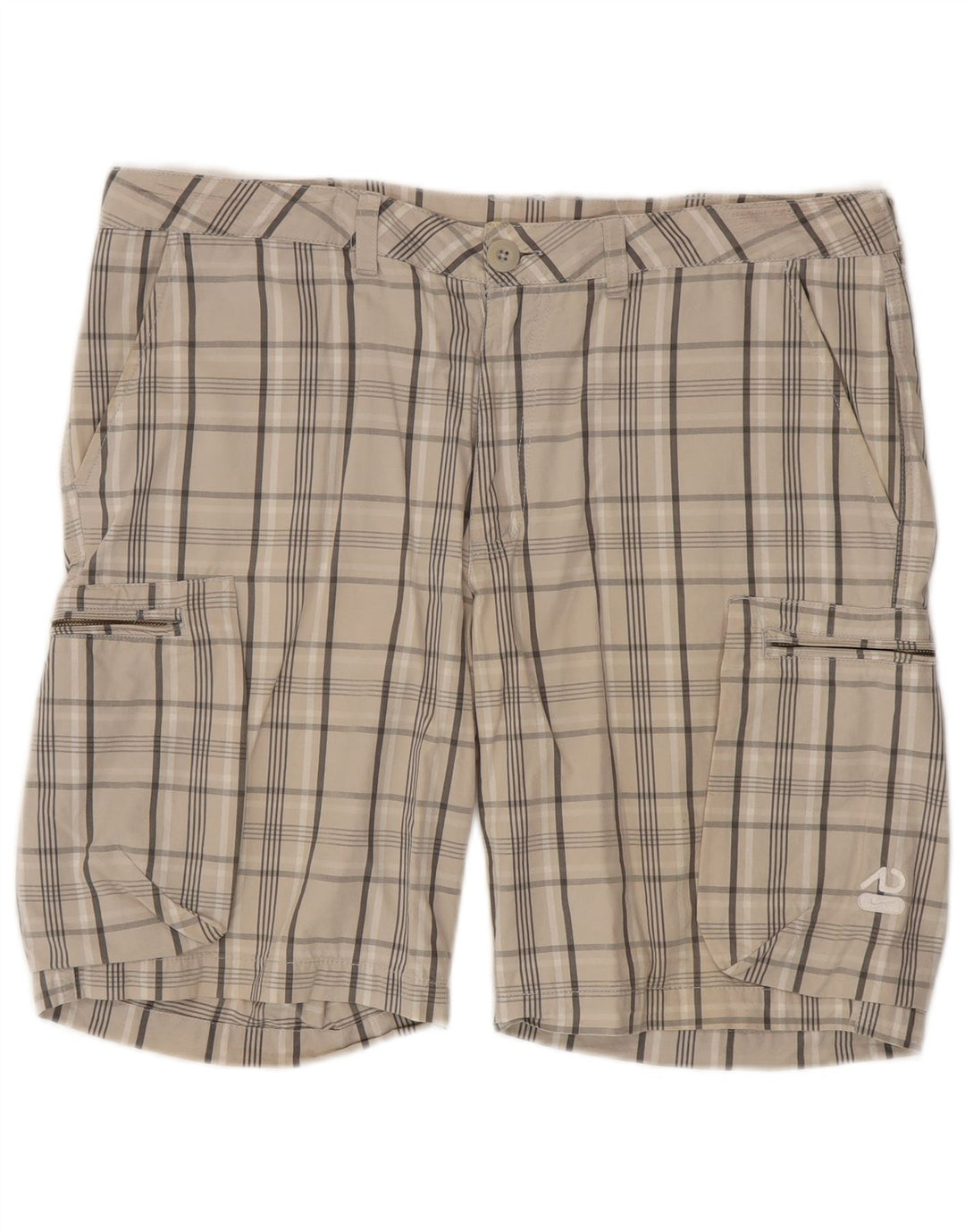 NIKE Mens Cargo Shorts W36 Large Beige Check