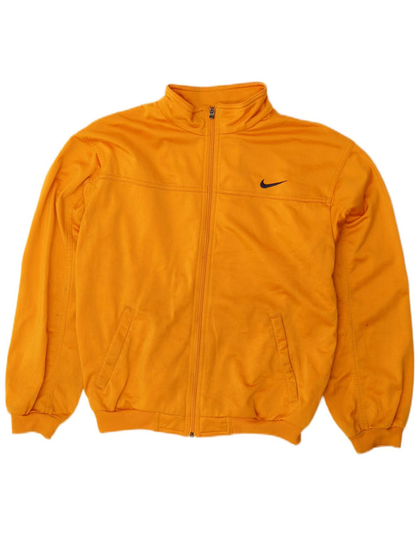 Nike Boys Tracksuit Top Jacket 13-14 Years XL Yellow Polyester