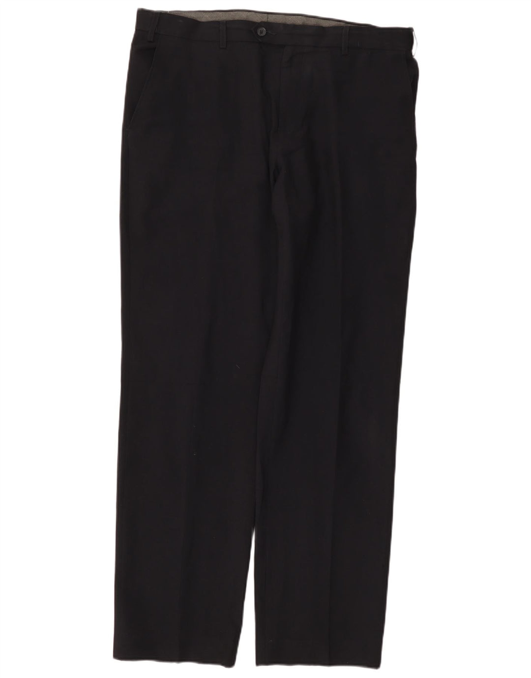MARKS & SPENCER Mens Regular Fit Suit Trousers W36 L33 Navy Blue Polyester