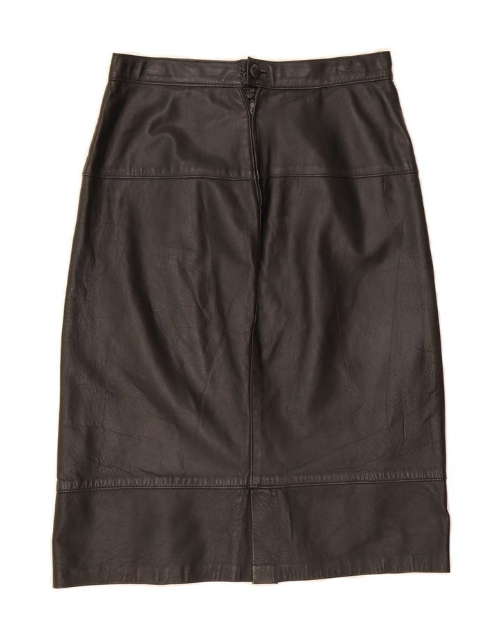 VINTAGE Womens Leather Skirt W30 Medium  Black Vintage Vintage and Second-Hand Vintage from Messina Hembry 