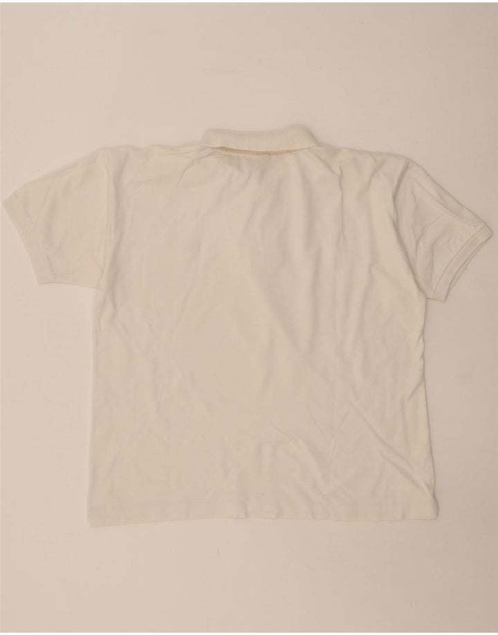 LACOSTE Mens Polo Shirt Size 4 Medium White Cotton