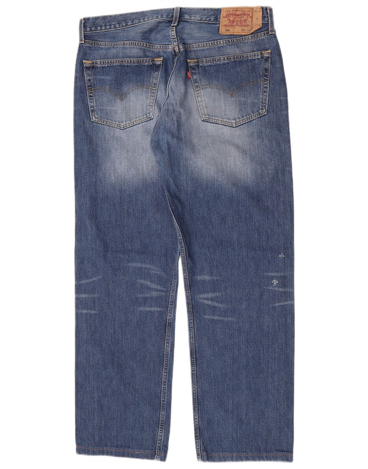Levi's Mens 501 Straight Jeans W38 L30 Blue Cotton