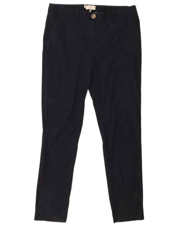 Hobbs Womens Skinny Chino Trousers UK 12 Medium W34 L31 Navy Blue Cotton
