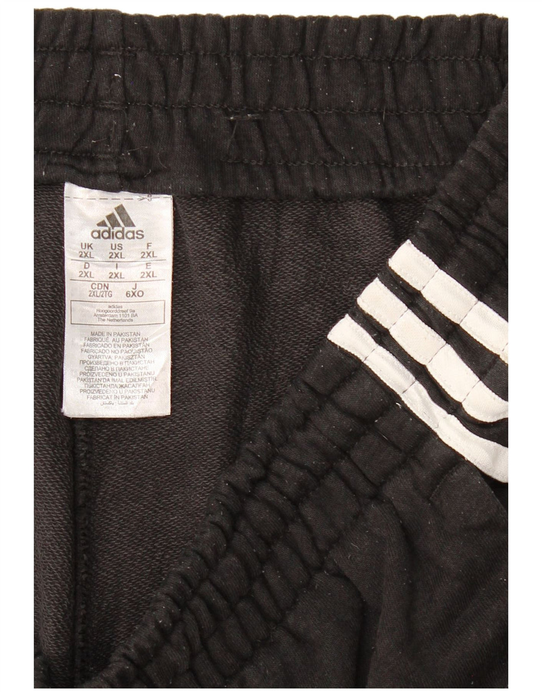 ADIDAS Mens Tracksuit Trousers Joggers 2XL Black Cotton