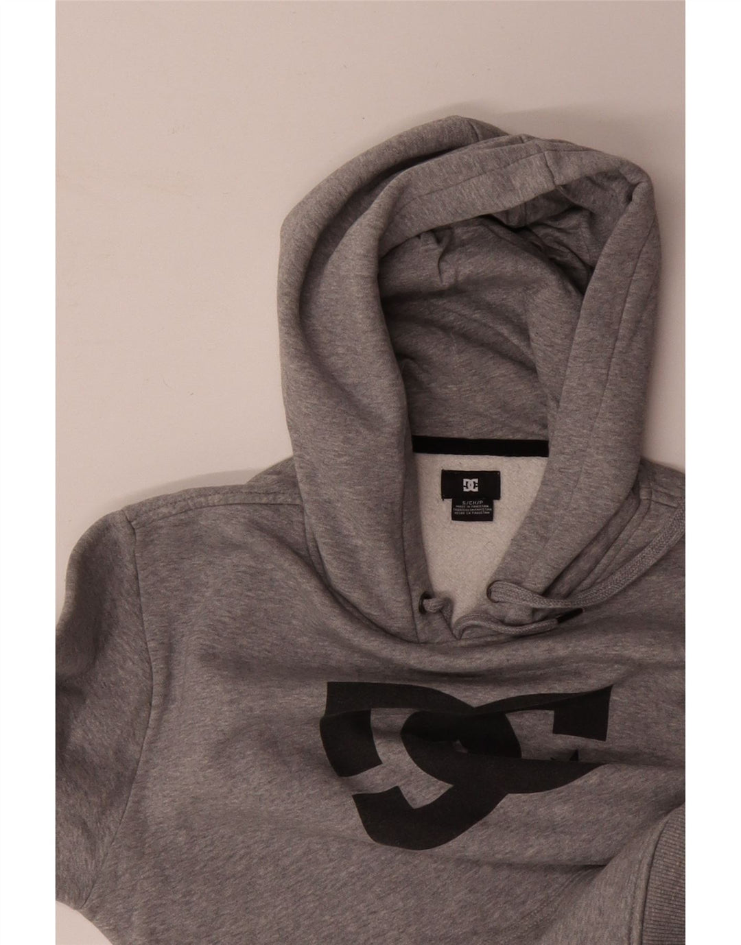 DC Mens Graphic Hoodie Jumper Small Grey Cotton