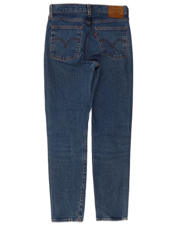 Levi's Womens Wedge Straight Jeans W25 L27 Blue Cotton