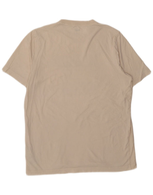 Puma Mens Graphic T-Shirt Top Large Off White Cotton