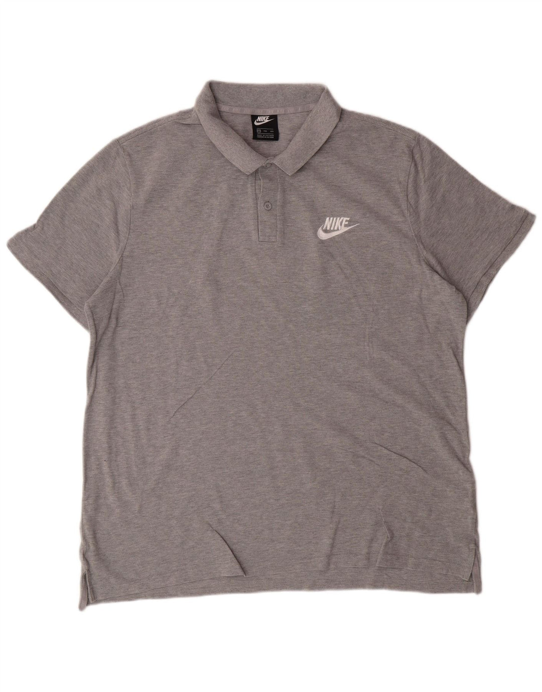 NIKE Mens Polo Shirt 2XL Grey Cotton