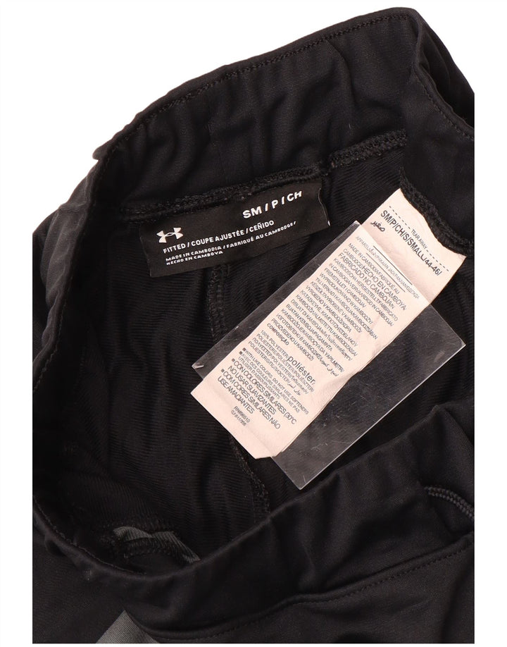 UNDER ARMOUR Mens Tracksuit Trousers Small  Black Colourblock Polyester