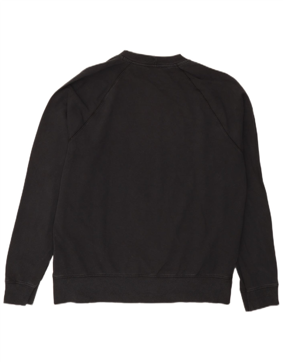 Benetton Mens Sweatshirt Jumper XL Black Cotton