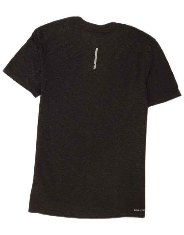 Nike Mens Dri Fit T-Shirt Top Medium Grey Polyester