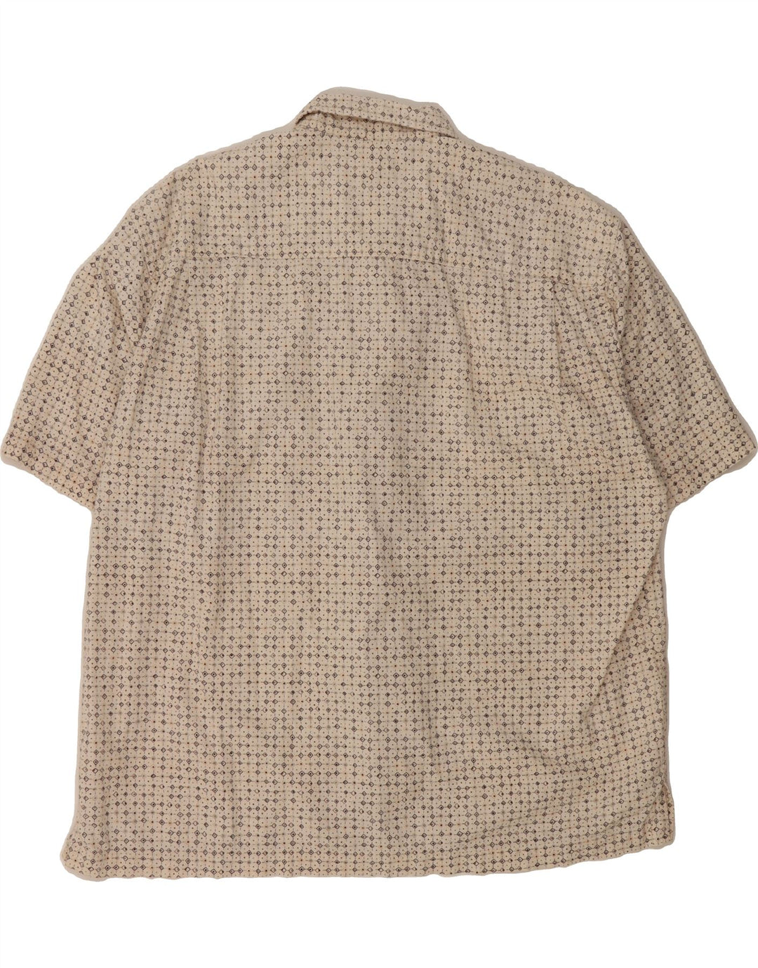 DOCKERS Mens Short Sleeve Shirt Large Beige Check Cotton Vintage Dockers and Second-Hand Dockers from Messina Hembry 
