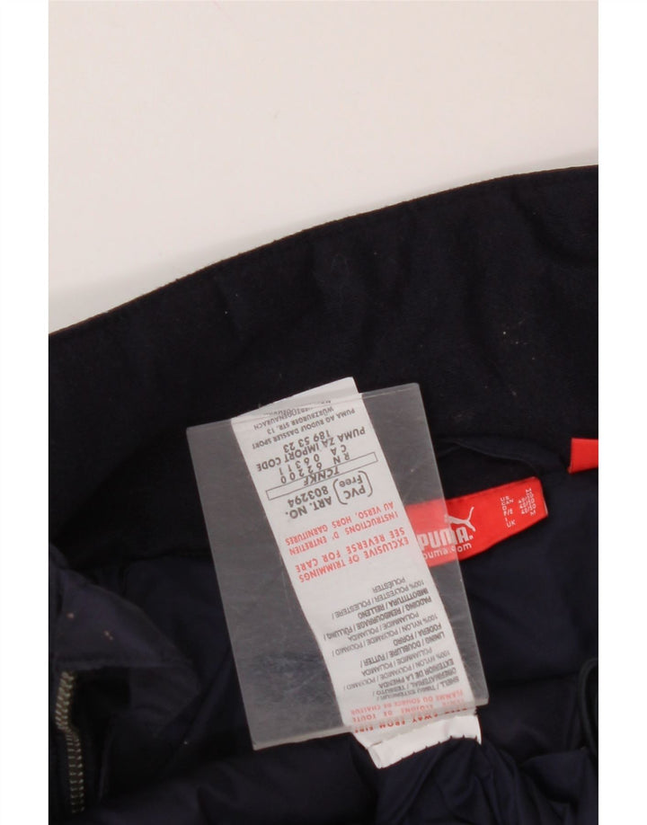PUMA Mens Padded Jacket UK 38 Medium Navy Blue Colourblock Nylon