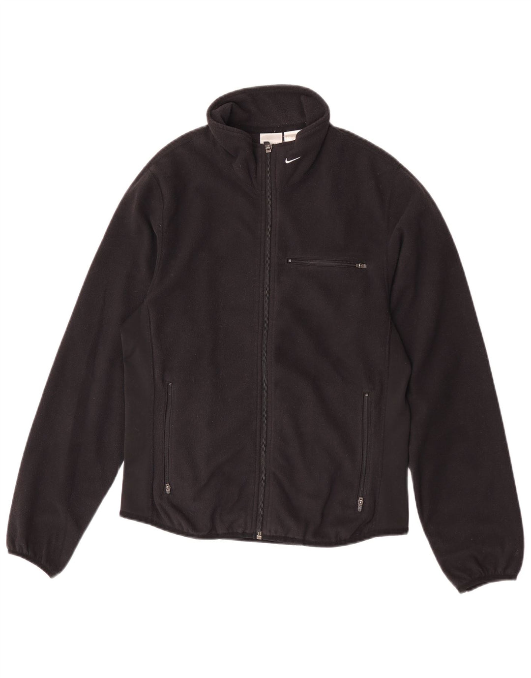 Nike Womens Fleece Jacket US 8/10 Medium Black Polyester