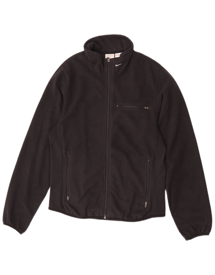 Nike Womens Fleece Jacket US 8/10 Medium Black Polyester