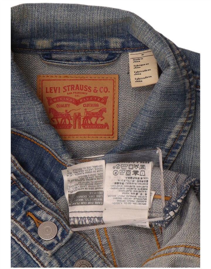 Levi's Womens Denim Jacket UK 12 Medium Blue Cotton